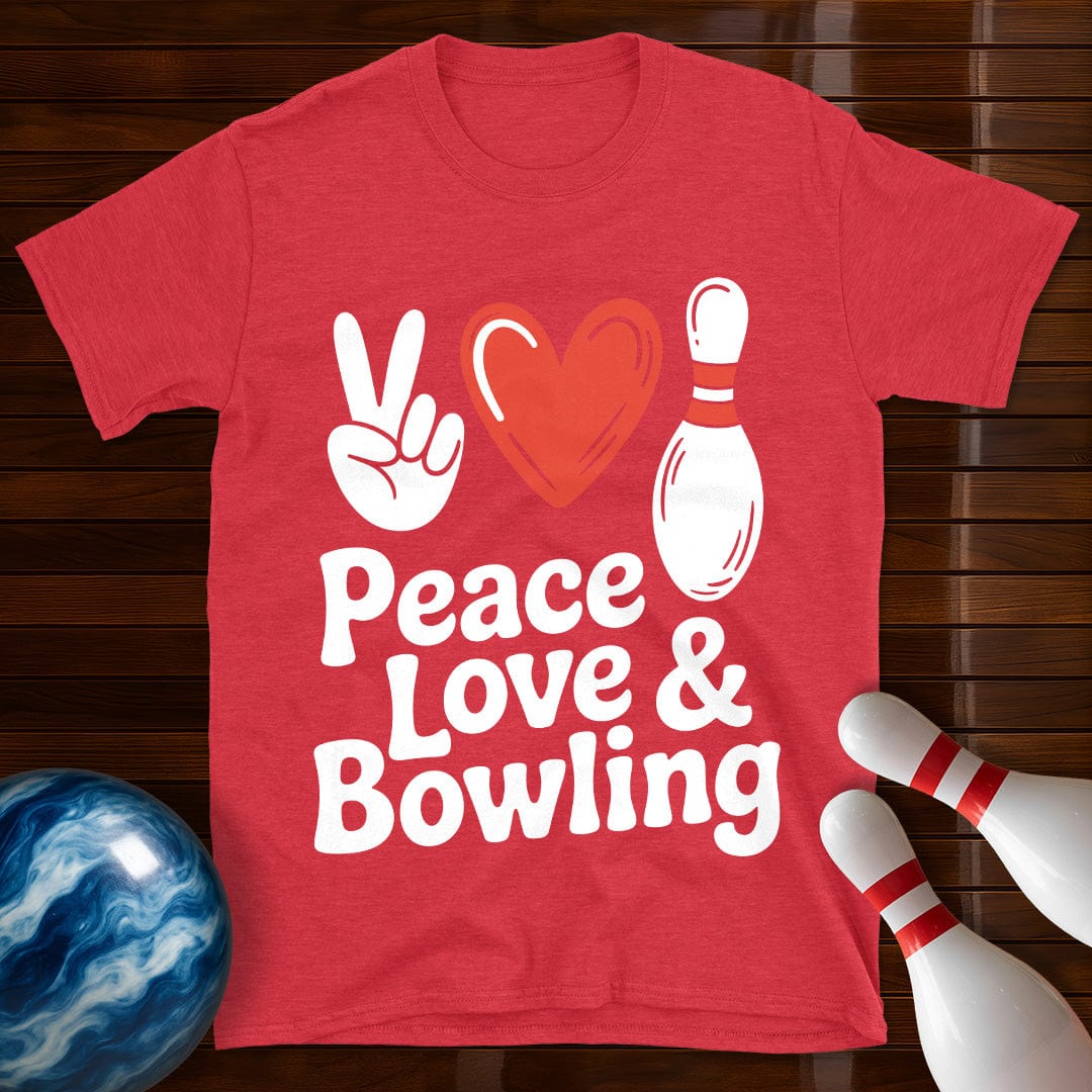 Peace Love Bowling Vintage T-Shirt