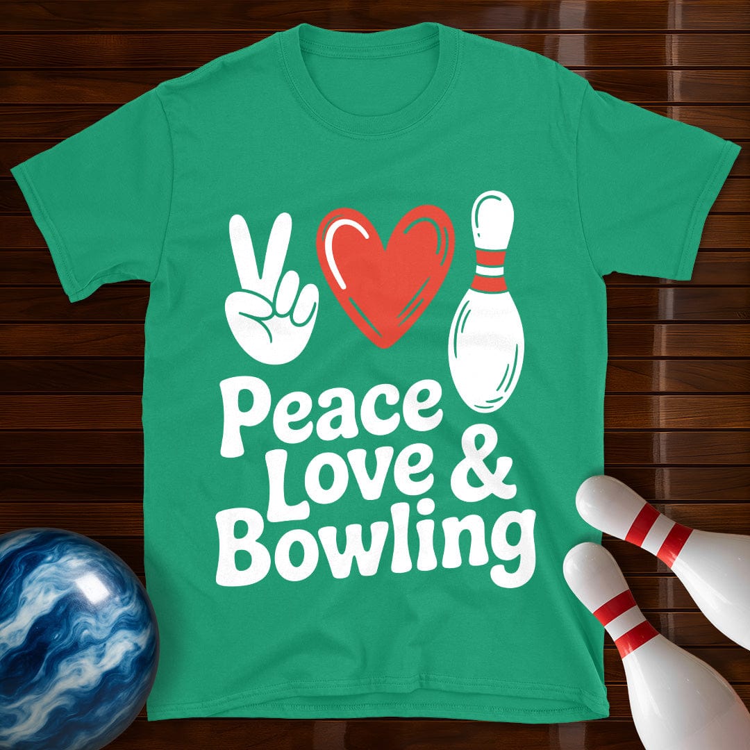 Peace Love Bowling Vintage T-Shirt