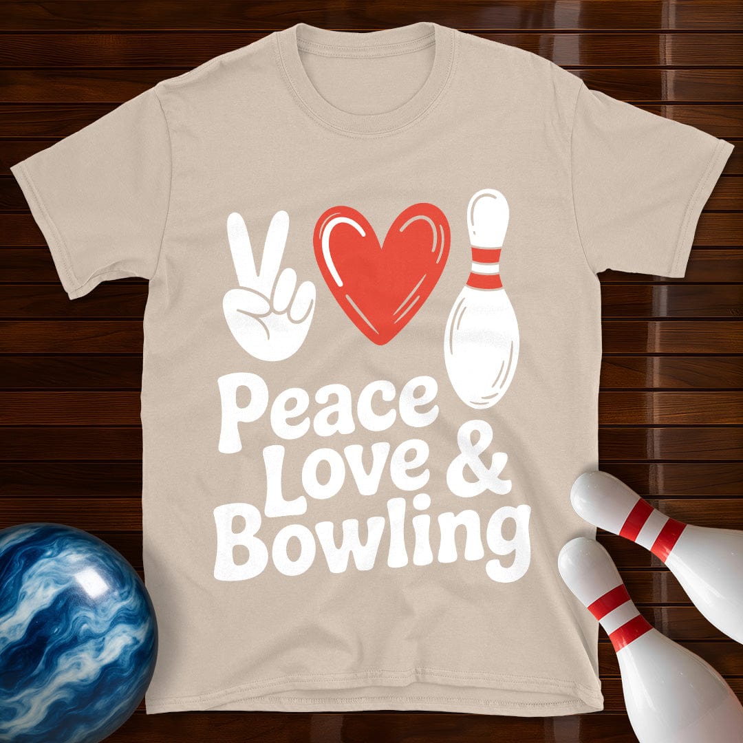 Peace Love Bowling Vintage T-Shirt
