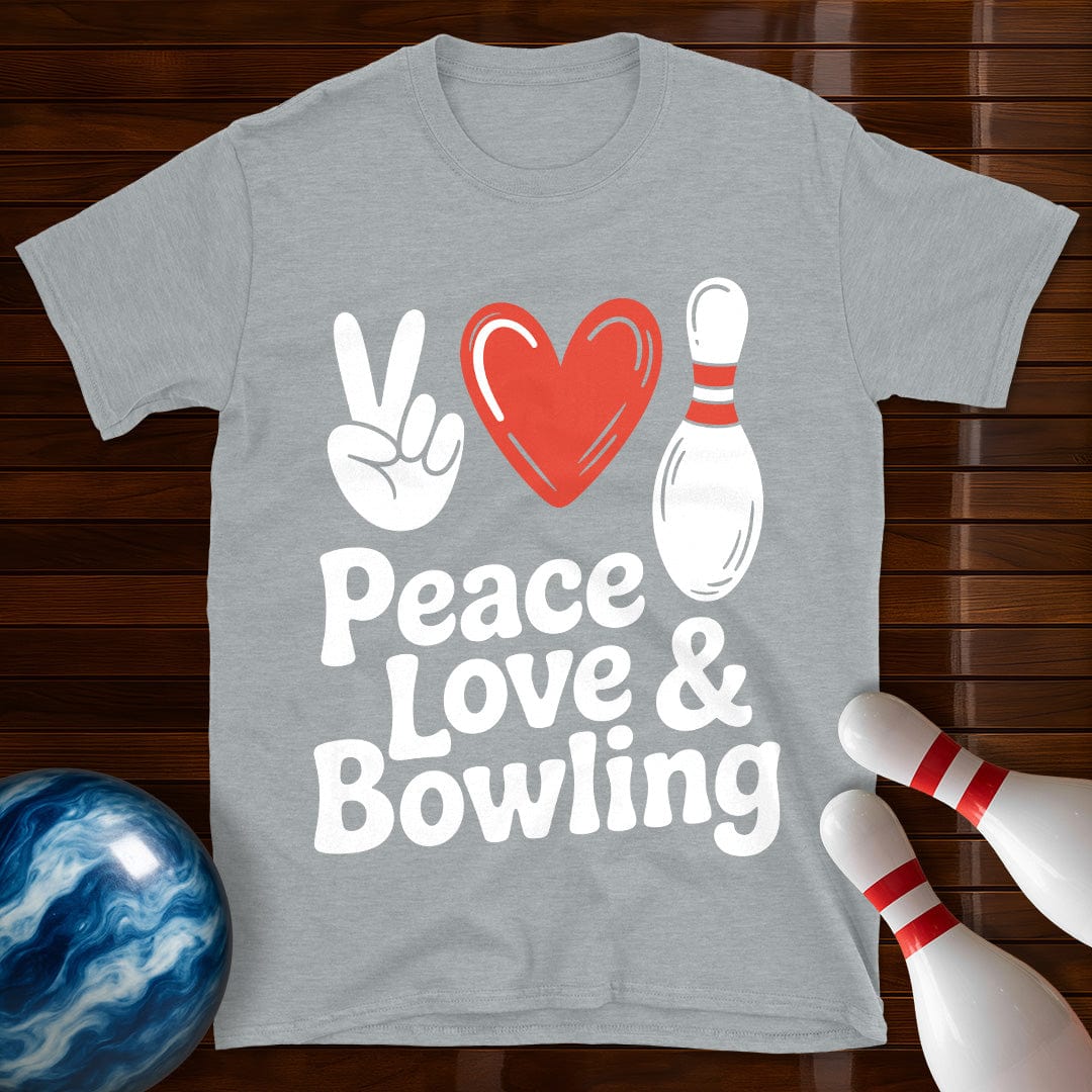 Peace Love Bowling Vintage T-Shirt