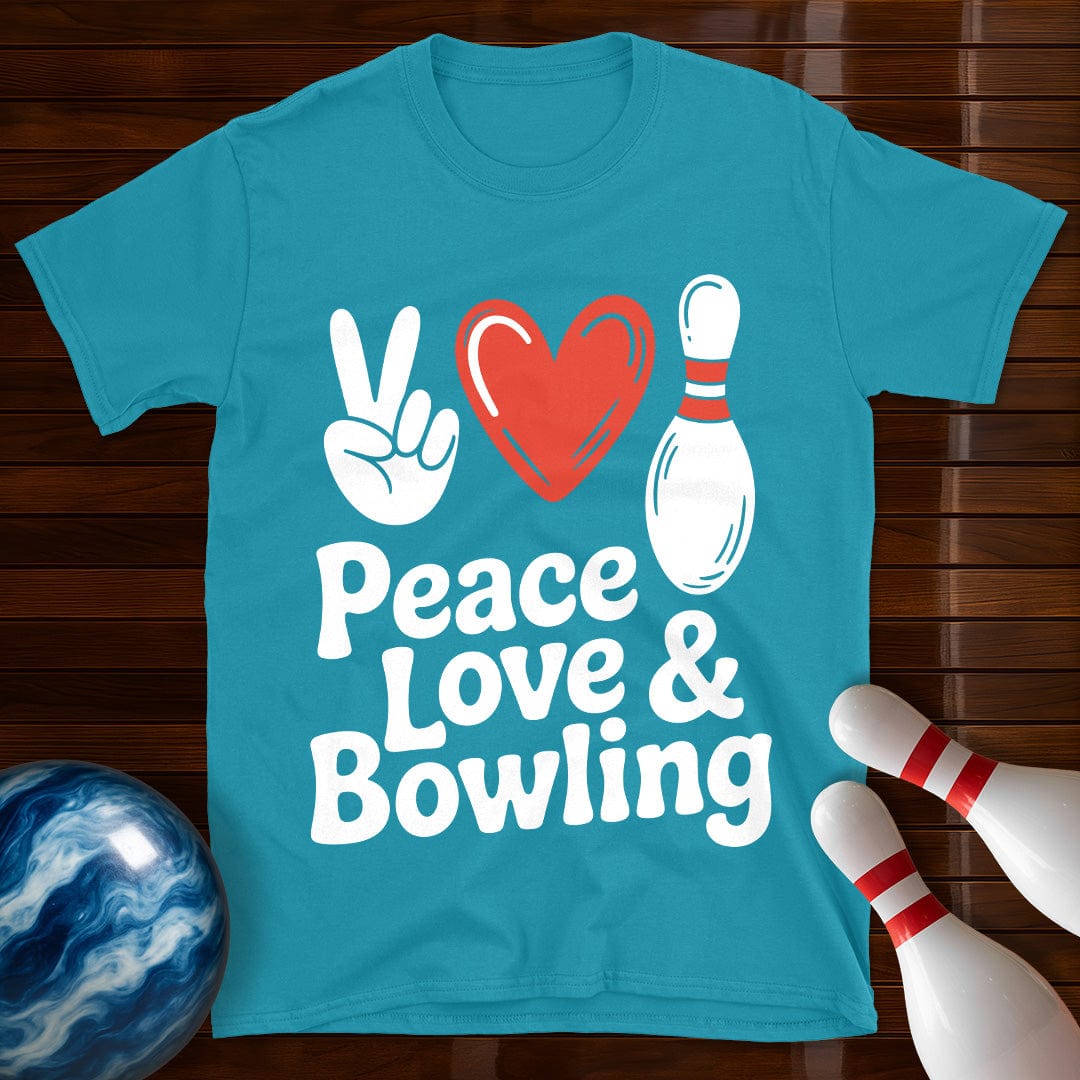 Peace Love Bowling Vintage T-Shirt
