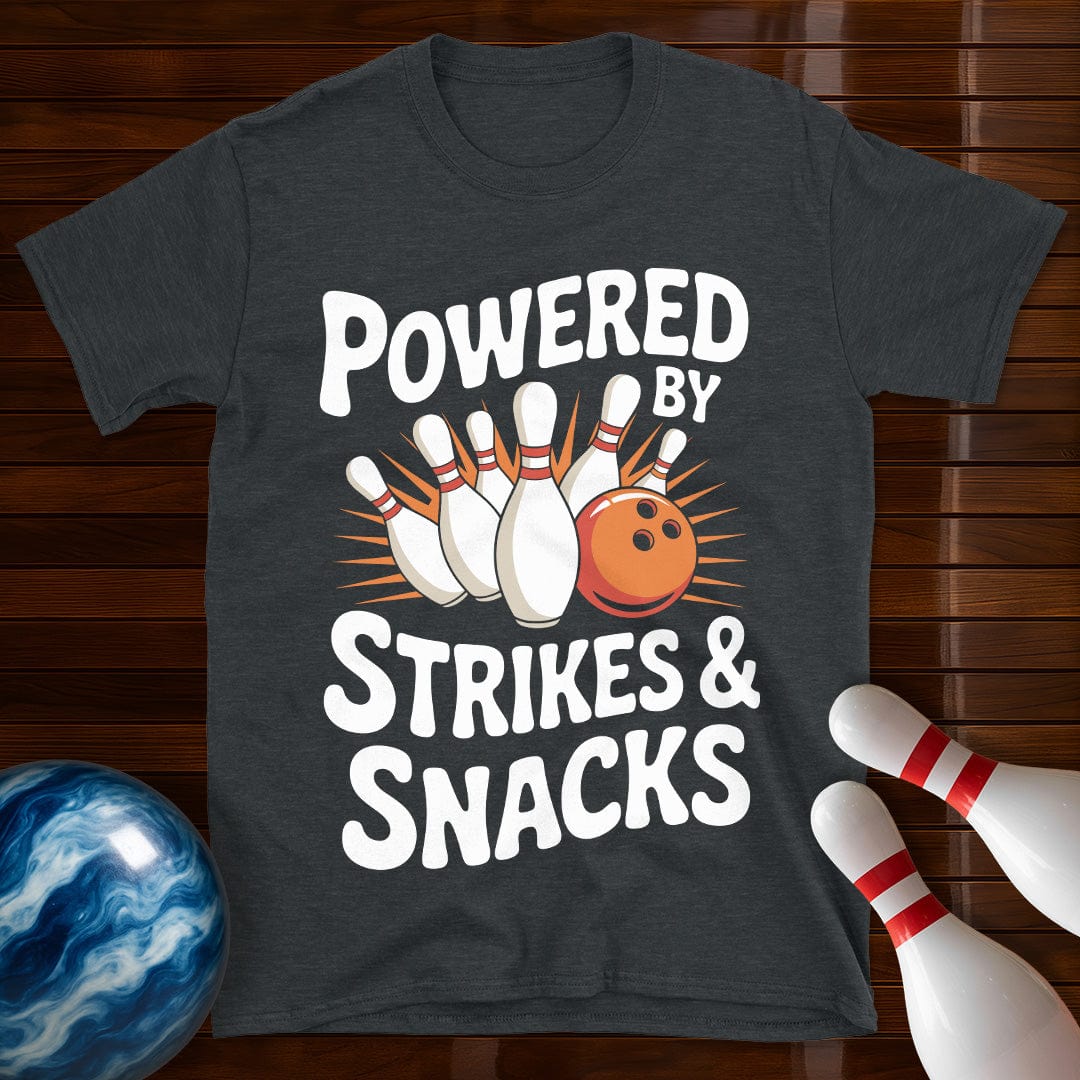 Powered By Strikes And Snacks T-Shirt