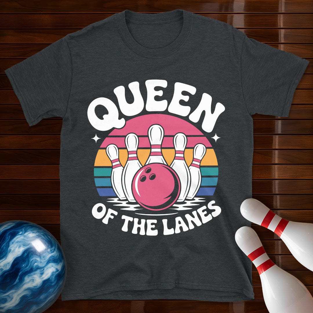 Queen Of The Lanes Retro Bowling T-Shirt