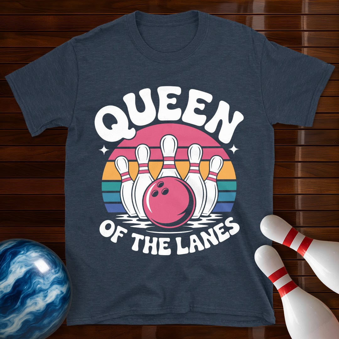 Queen Of The Lanes Retro Bowling T-Shirt