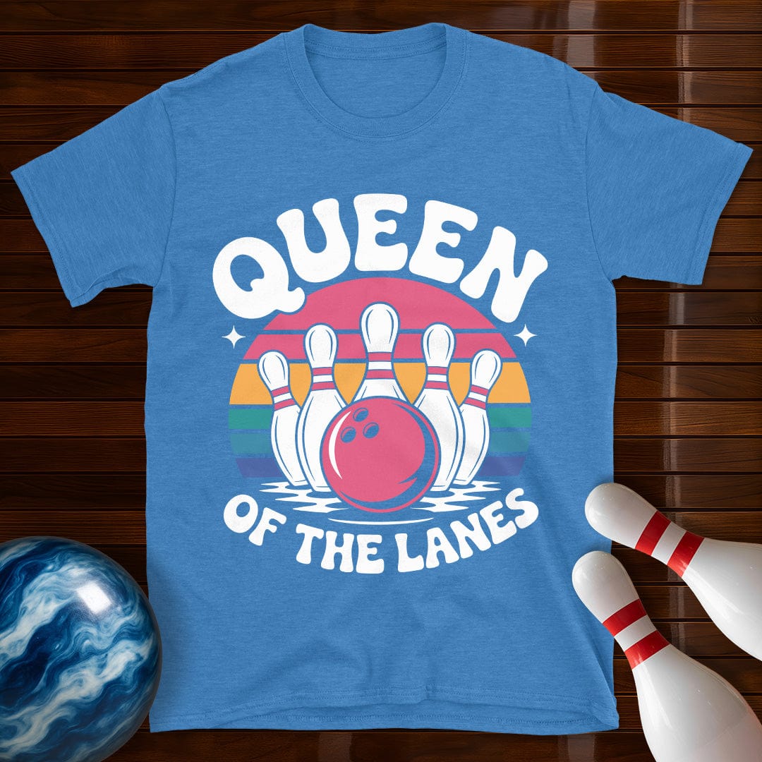 Queen Of The Lanes Retro Bowling T-Shirt