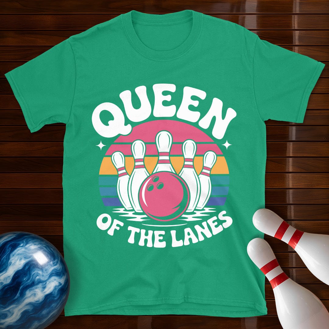 Queen Of The Lanes Retro Bowling T-Shirt