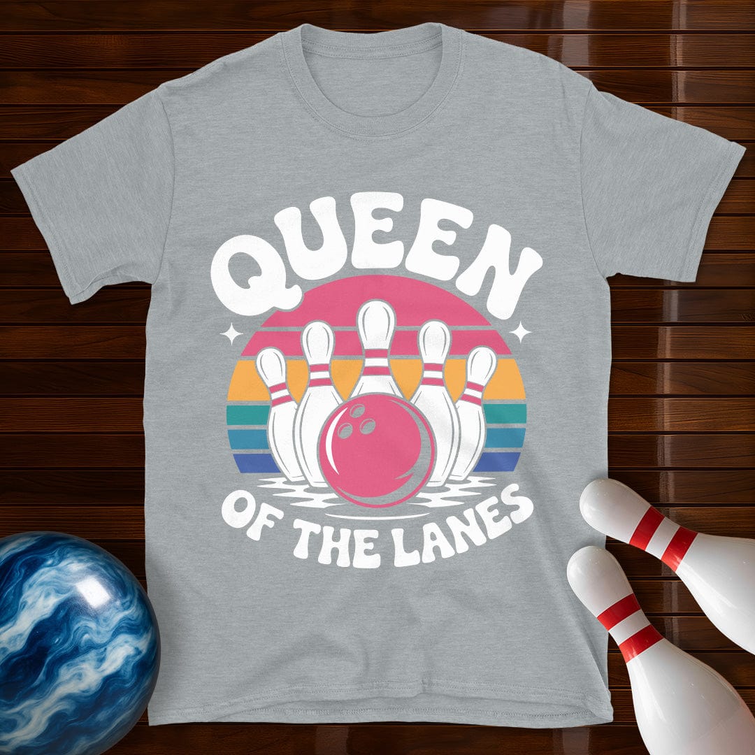 Queen Of The Lanes Retro Bowling T-Shirt