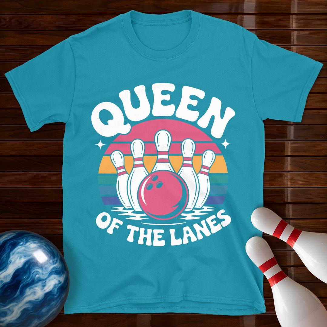 Queen Of The Lanes Retro Bowling T-Shirt
