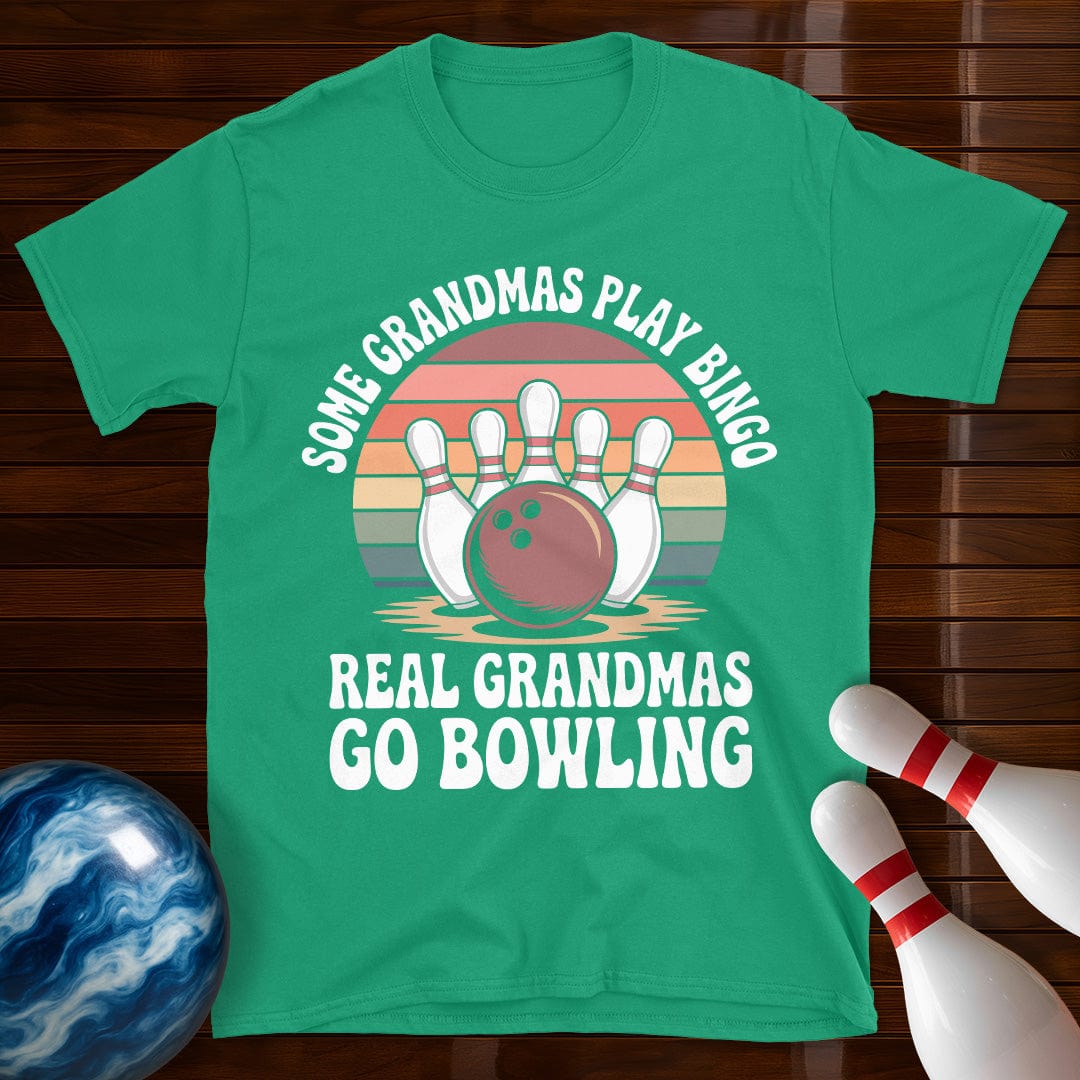 Real Grandmas Go Bowling Funny Tee