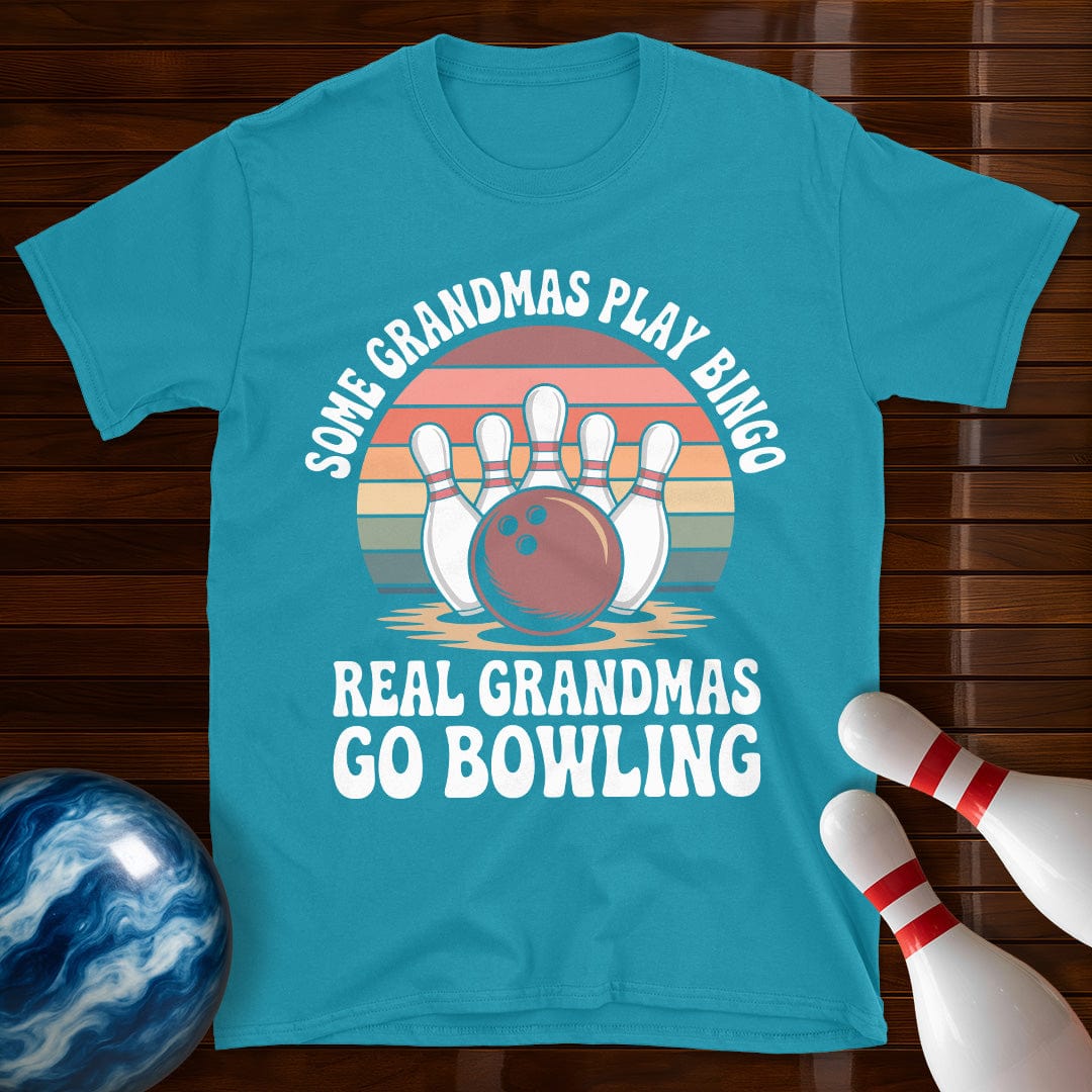 Real Grandmas Go Bowling Funny Tee