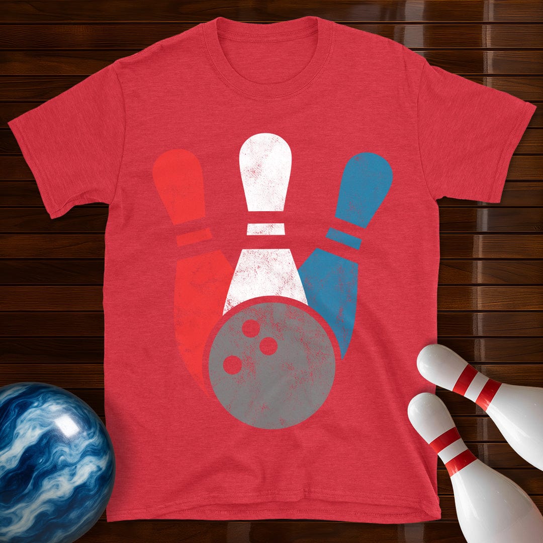 Retro Bowling Ball And Pins T-Shirt