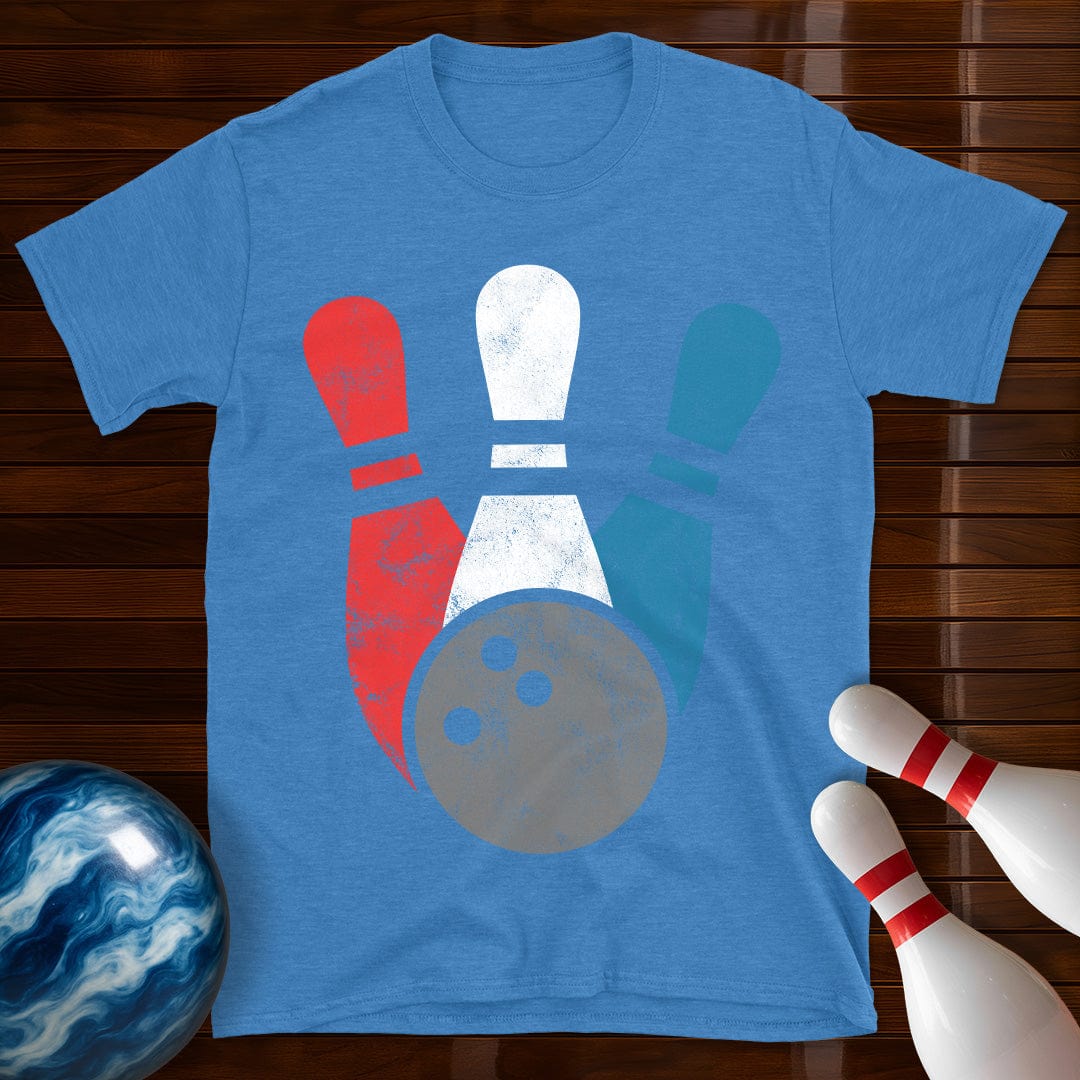 Retro Bowling Ball And Pins T-Shirt