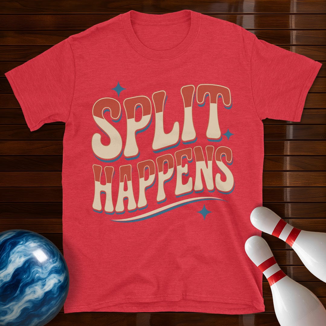 Split Happens Vintage Bowling T-Shirt