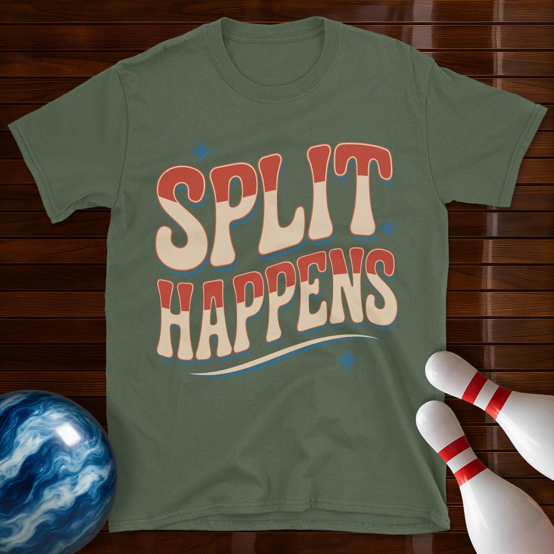 Split Happens Vintage Bowling T-Shirt