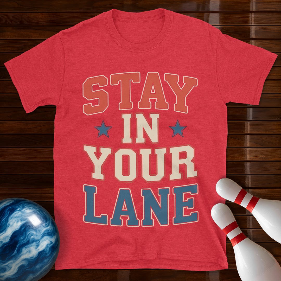 Stay In Your Lane USA Bowling Tee