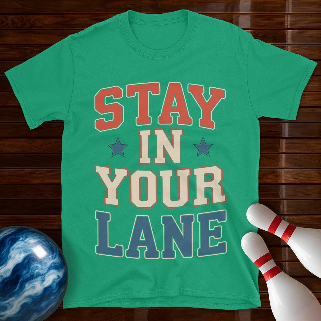 Stay In Your Lane USA Bowling Tee