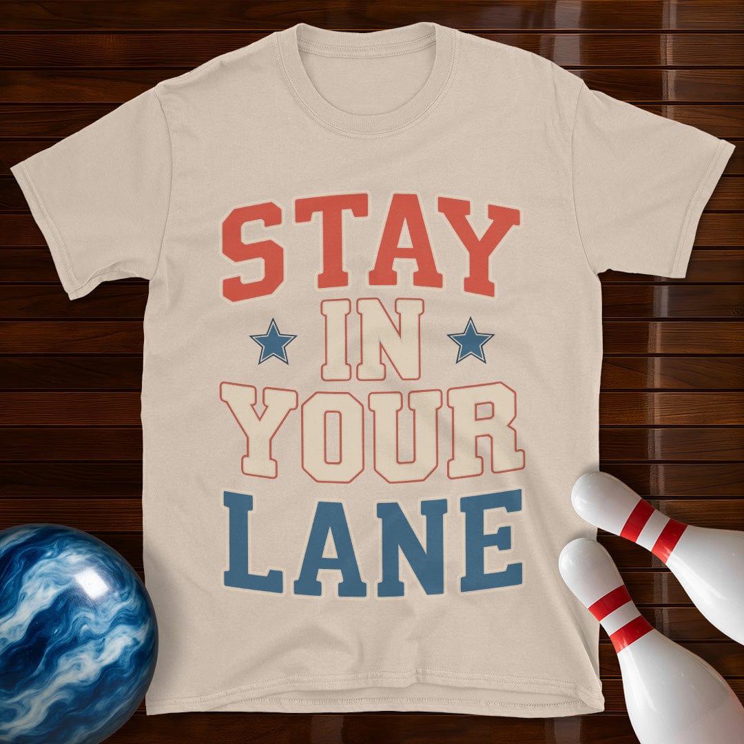 Stay In Your Lane USA Bowling Tee