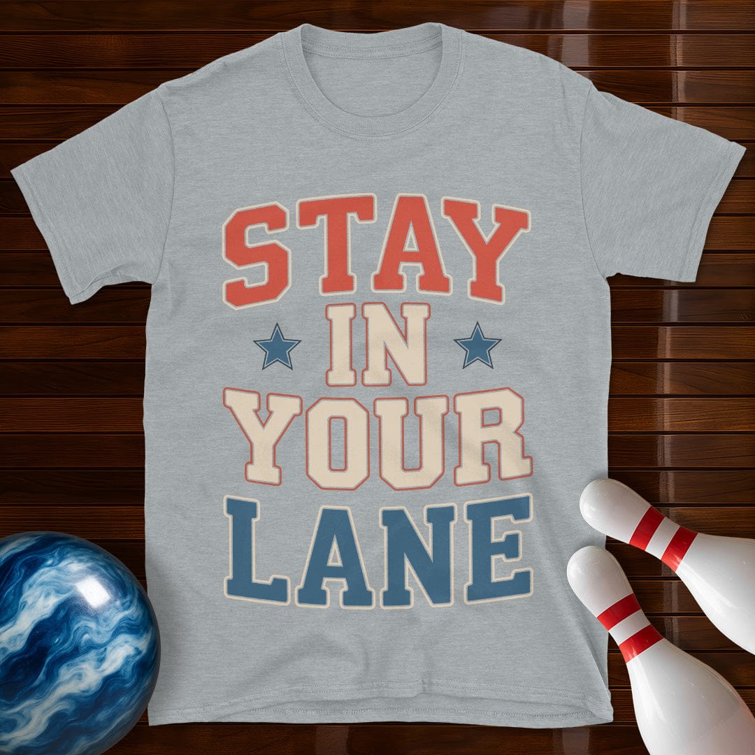 Stay In Your Lane USA Bowling Tee