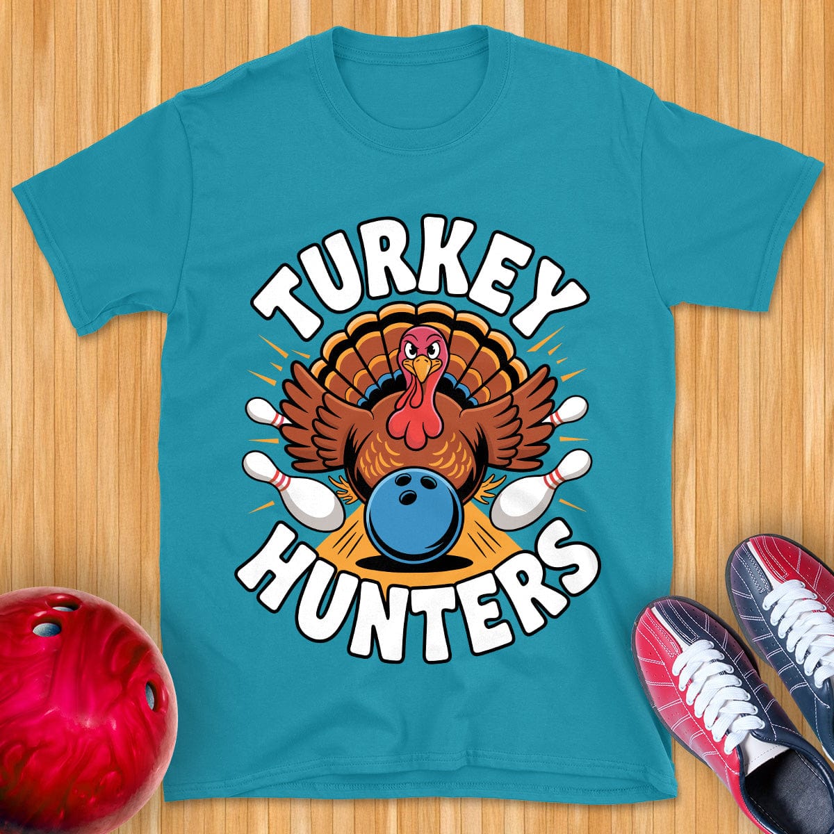 Turkey Hunters Bowling T-Shirt