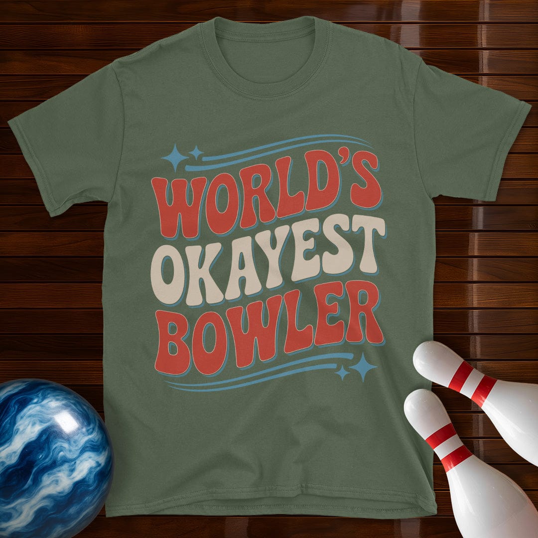 World's Okayest Bowler Funny Shirt