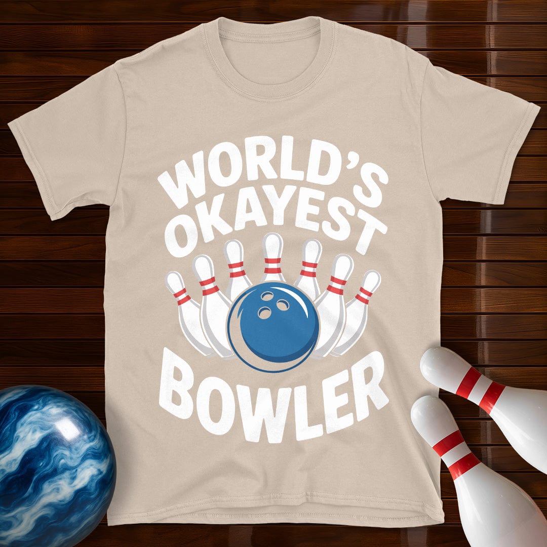 World's Okayest Bowler Funny Tee