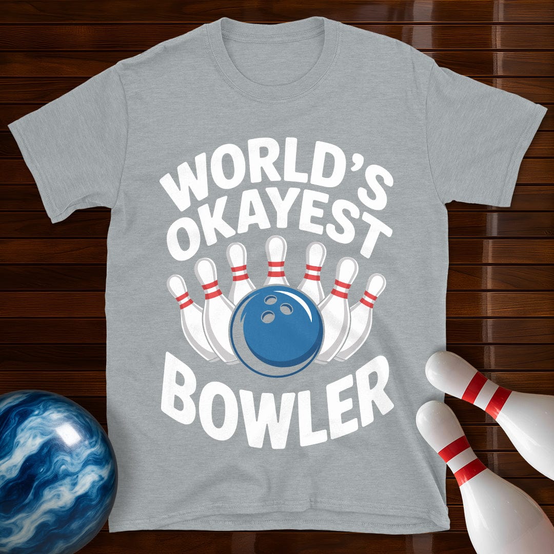World's Okayest Bowler Funny Tee