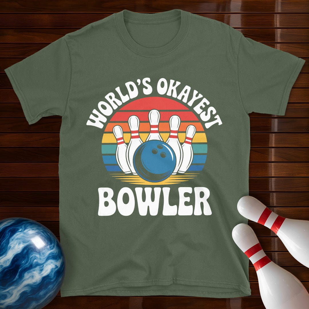 World's Okayest Bowler Retro Shirt