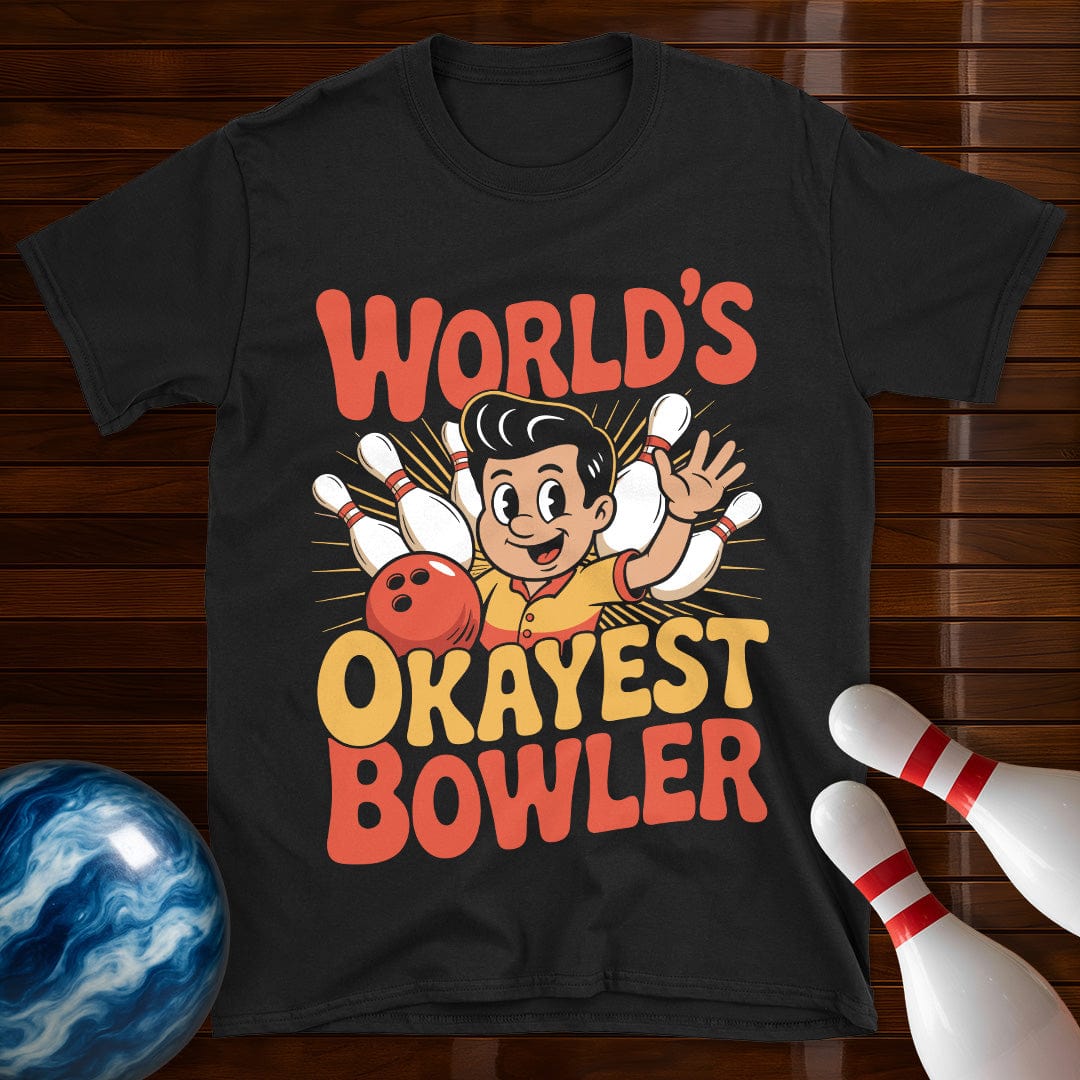 World's Okayest Bowler Retro T-Shirt