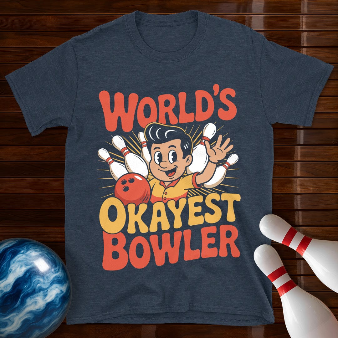 World's Okayest Bowler Retro T-Shirt