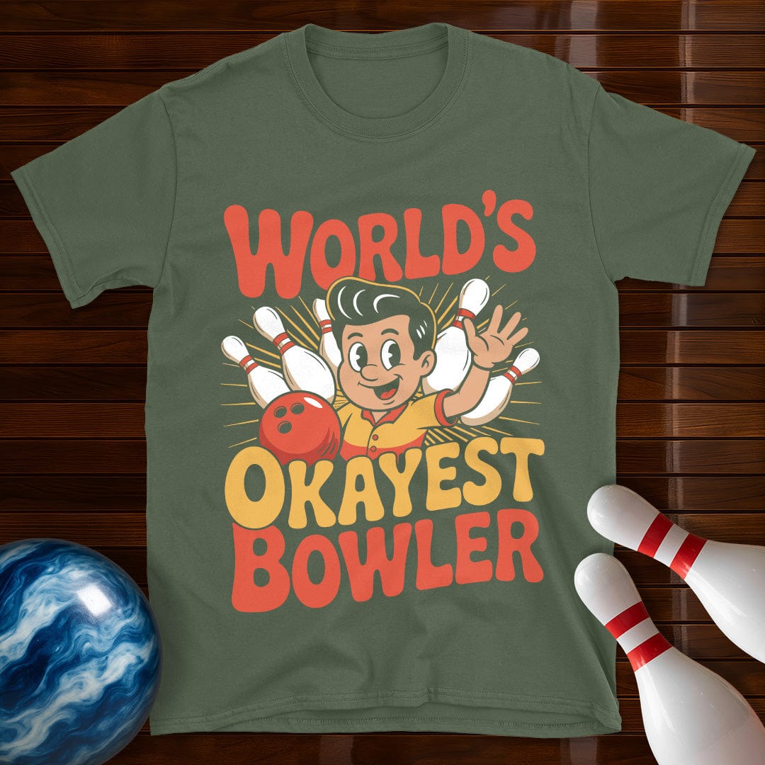 World's Okayest Bowler Retro T-Shirt