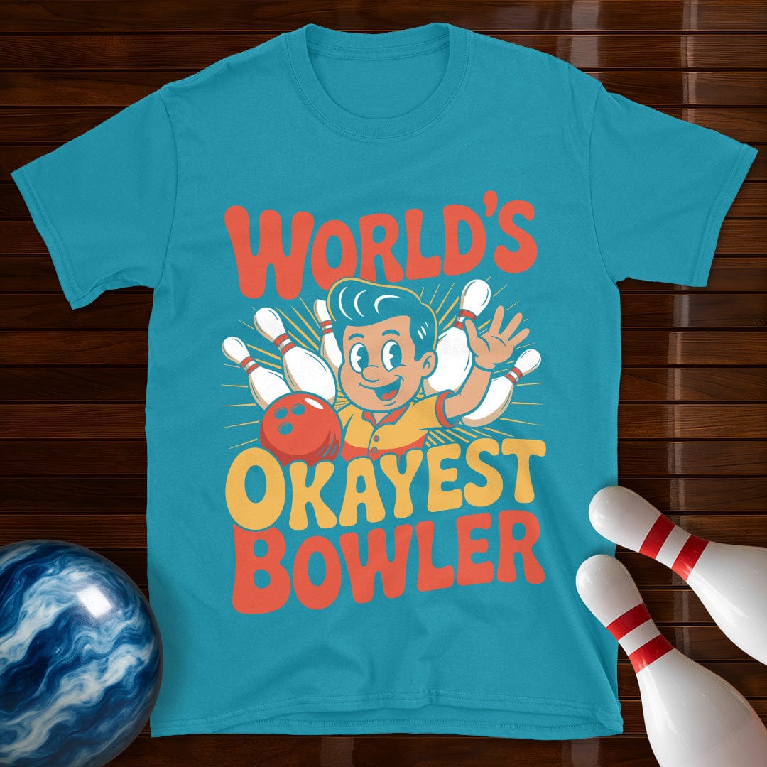 World's Okayest Bowler Retro T-Shirt