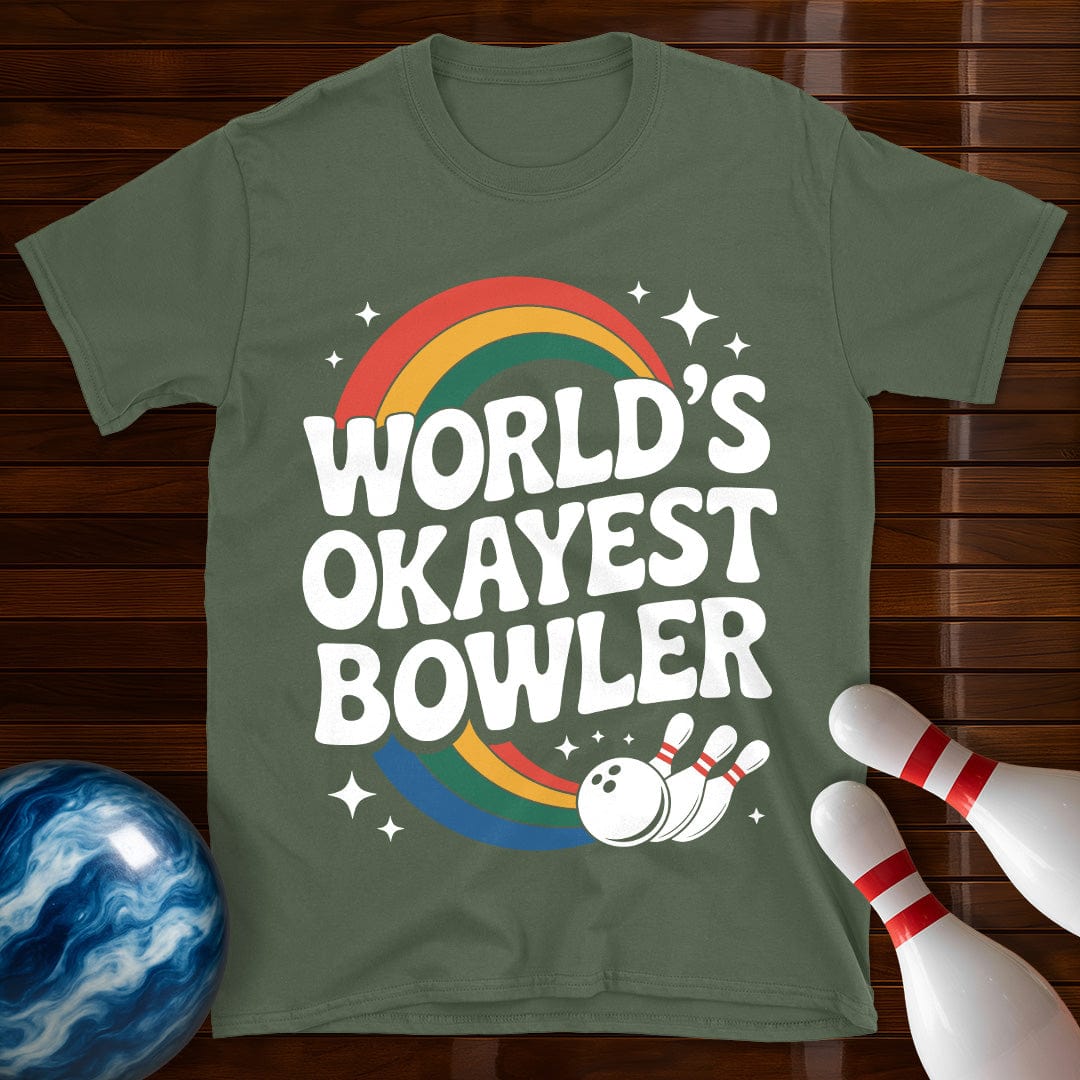 World's Okayest Bowler Retro Tee