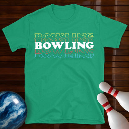 Bowling Retro Text T-Shirt