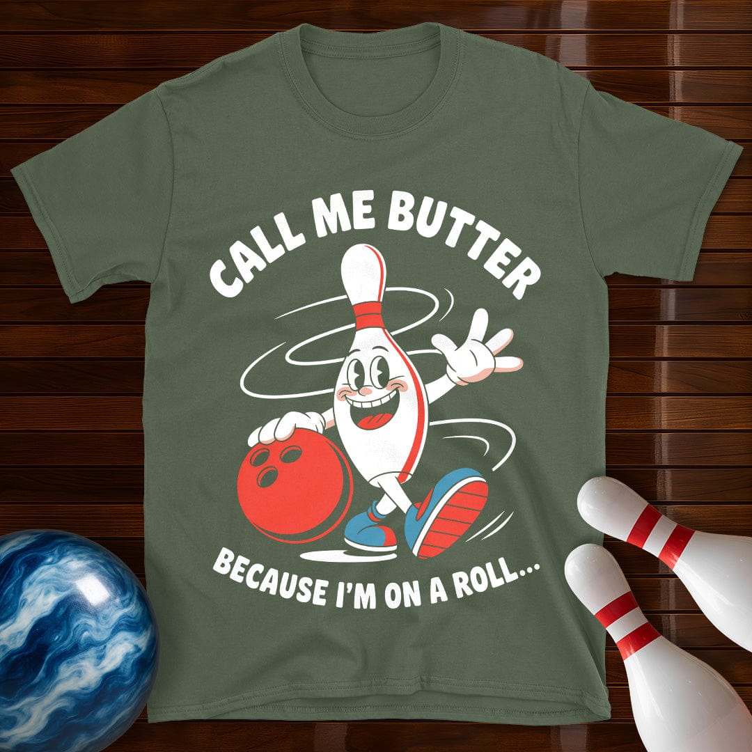 Call Me Butter Funny Bowling T-Shirt