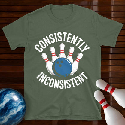 Consistently Inconsistent Bowling Funny Bowling Tee