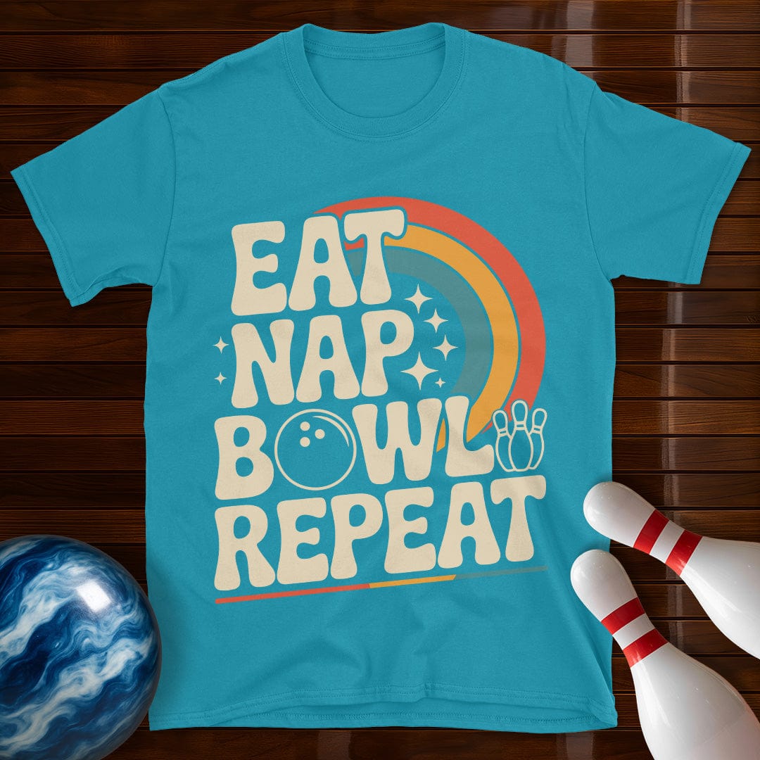 Eat Nap Bowl Repeat Bowling T-Shirt