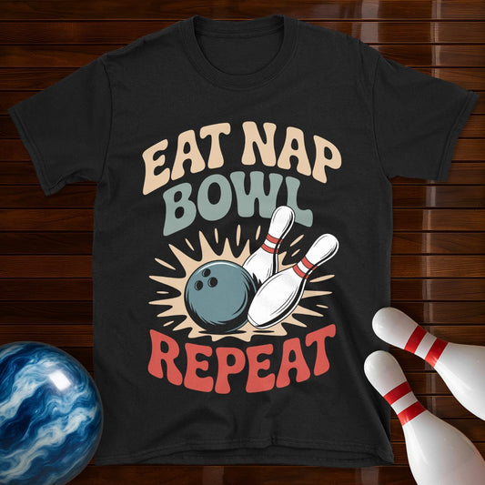 Eat Nap Bowl Repeat Shirt