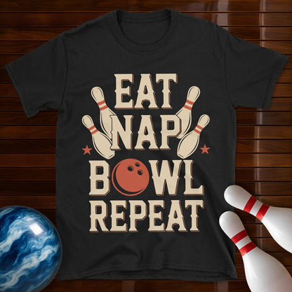 Eat Nap Bowl Repeat T-Shirt