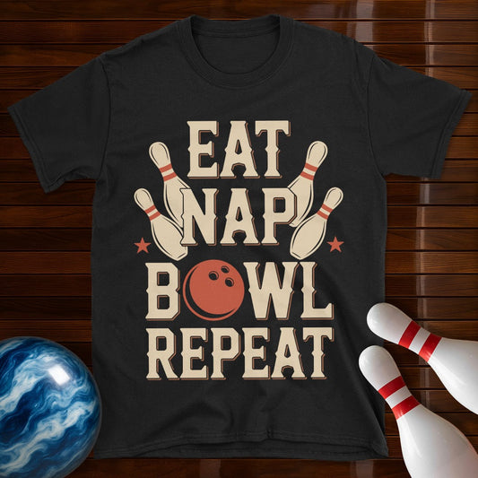 Eat Nap Bowl Repeat T-Shirt