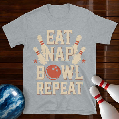 Eat Nap Bowl Repeat T-Shirt