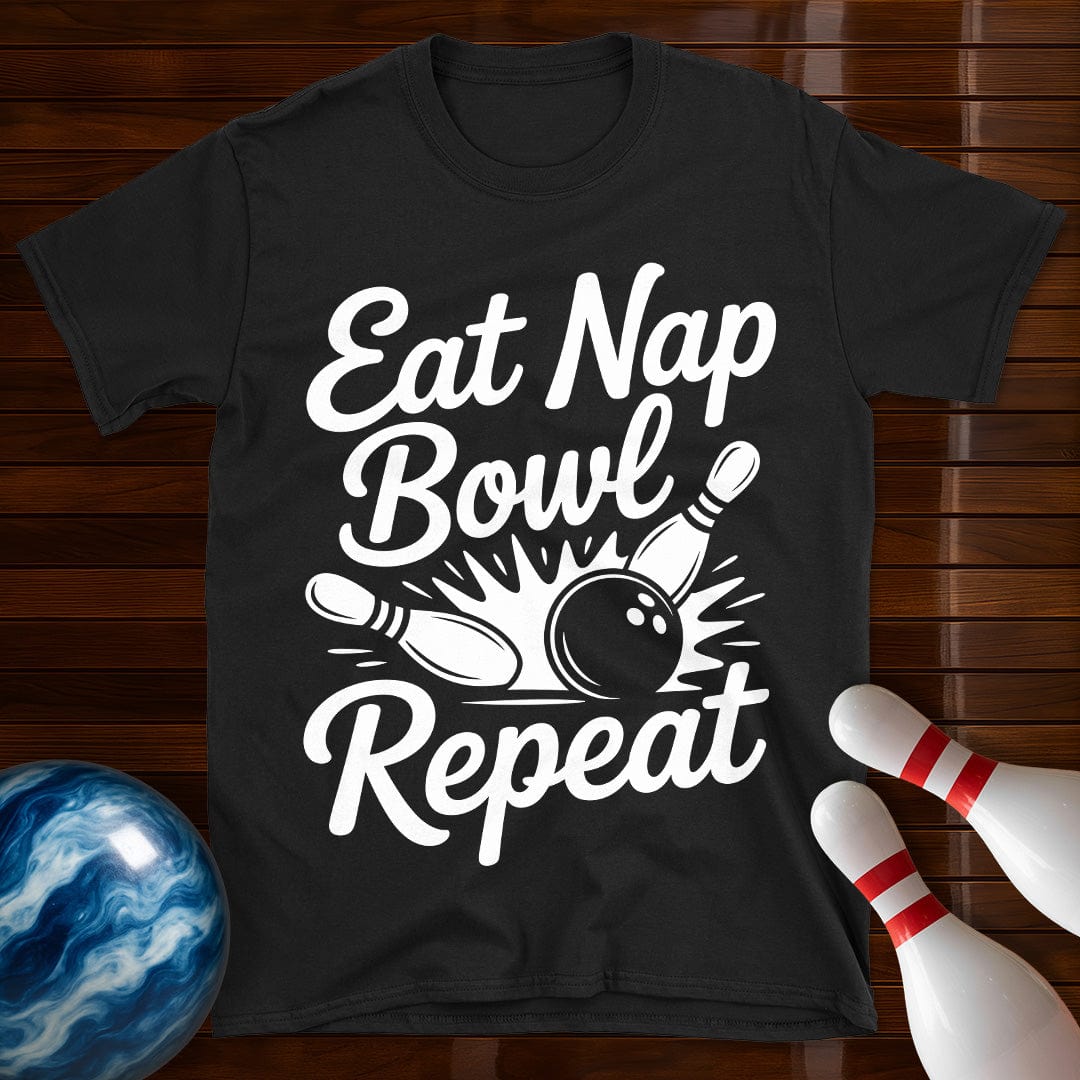 Eat Nap Bowl Repeat Tee