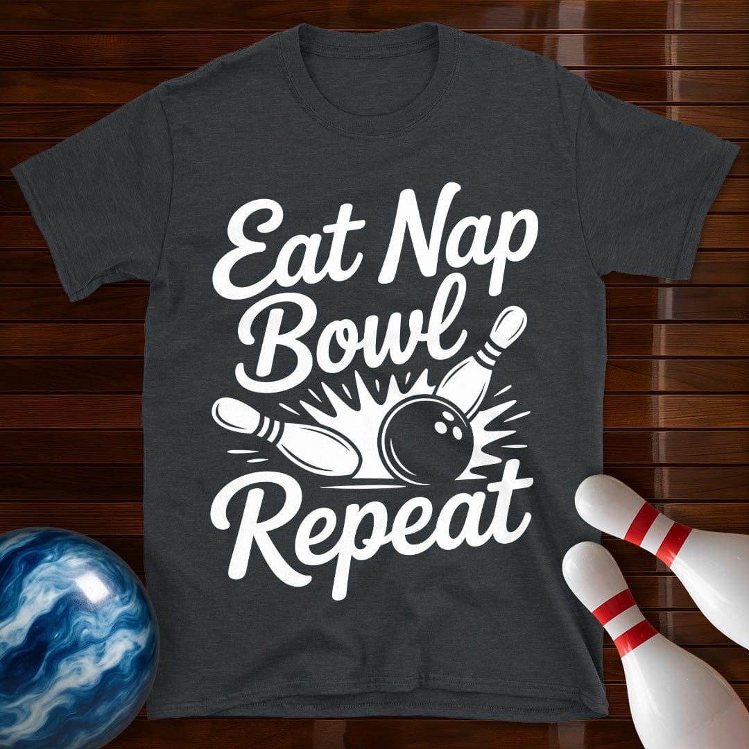 Eat Nap Bowl Repeat Tee