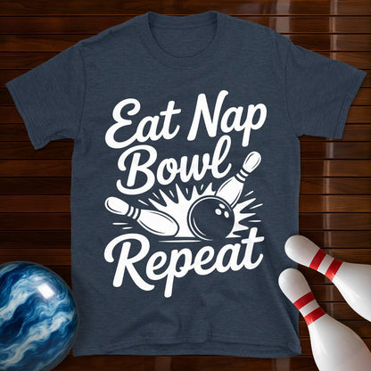 Eat Nap Bowl Repeat Tee