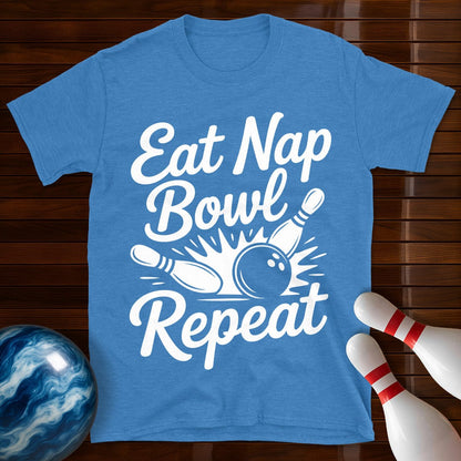 Eat Nap Bowl Repeat Tee