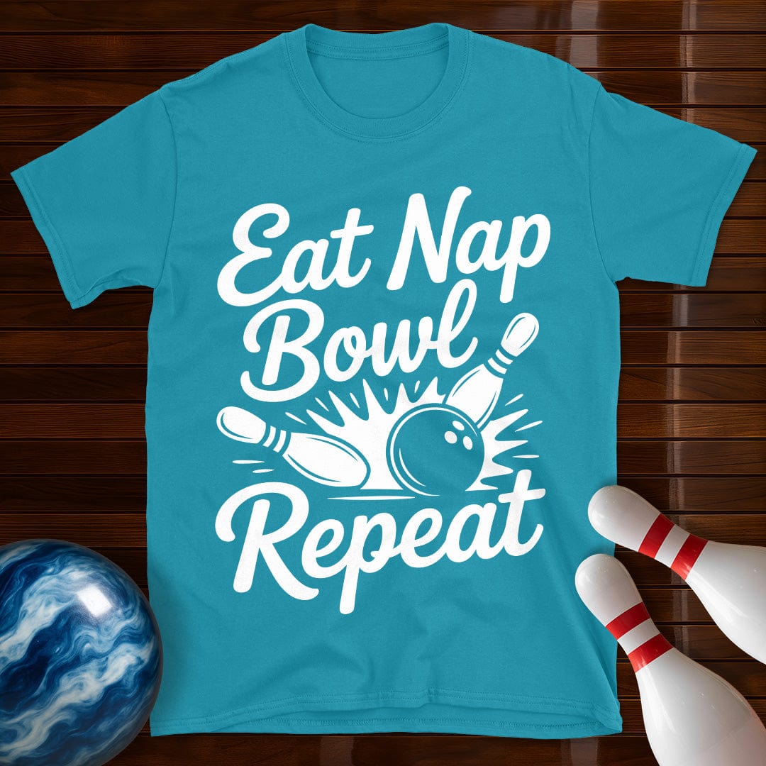 Eat Nap Bowl Repeat Tee