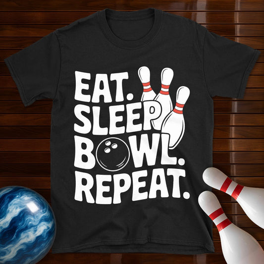 Eat Sleep Bowl Repeat T-Shirt
