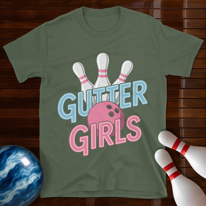 Gutter Girls Cute Women's Bowling T-Shirt