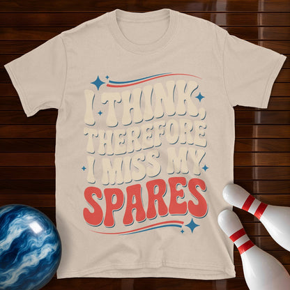 I Think Therefore I Miss My Spares Retro Tee