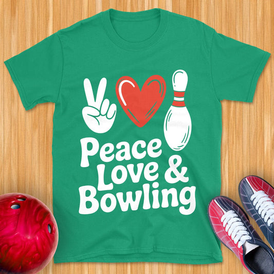 Peace Love Bowling Vintage T-Shirt