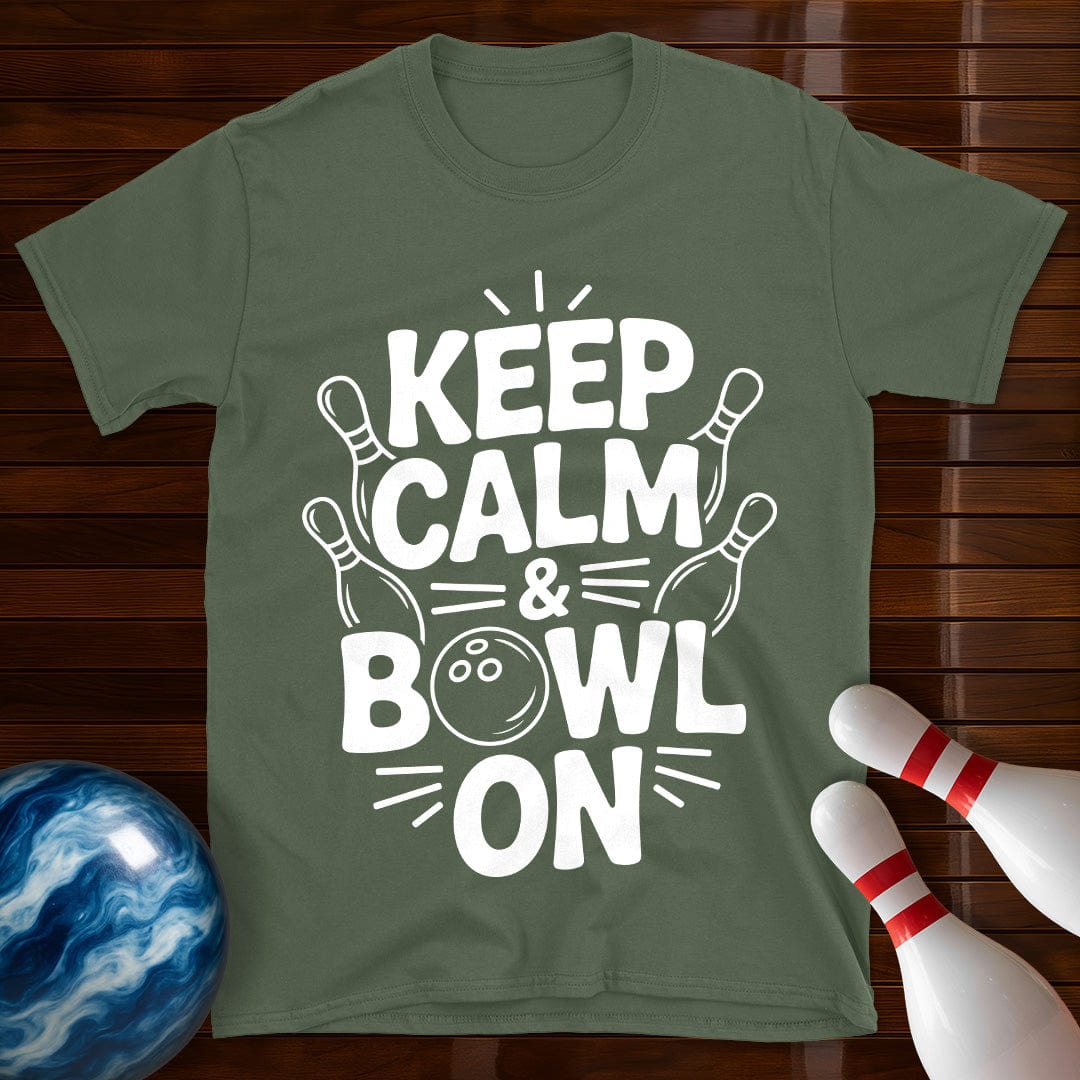 Keep Calm And Bowl On T-Shirt